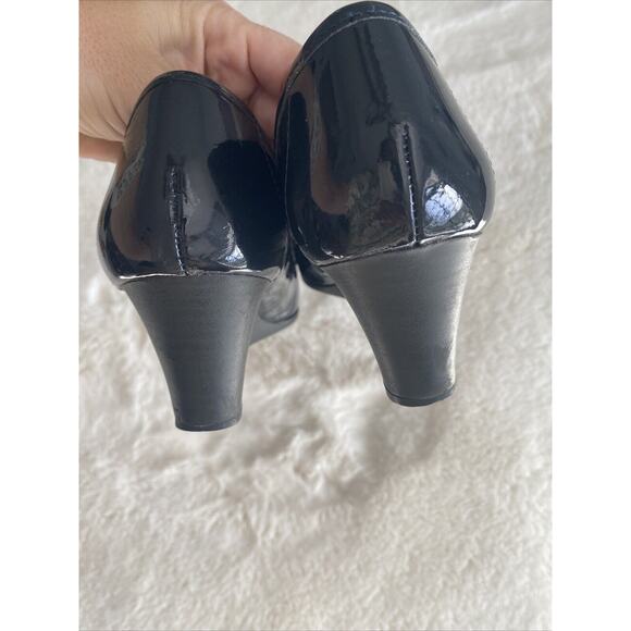 Lauren by Ralph Lauren Rory Patent Leather Wedge Slip On Academia Preppy Sz 6B - Picture 4 of 10